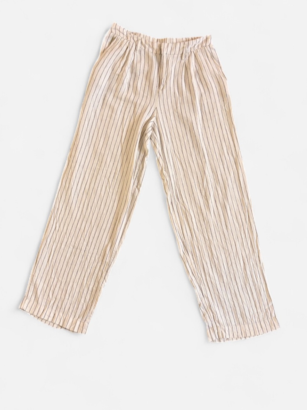 A New Day Cream Pinstripe Linen Pants